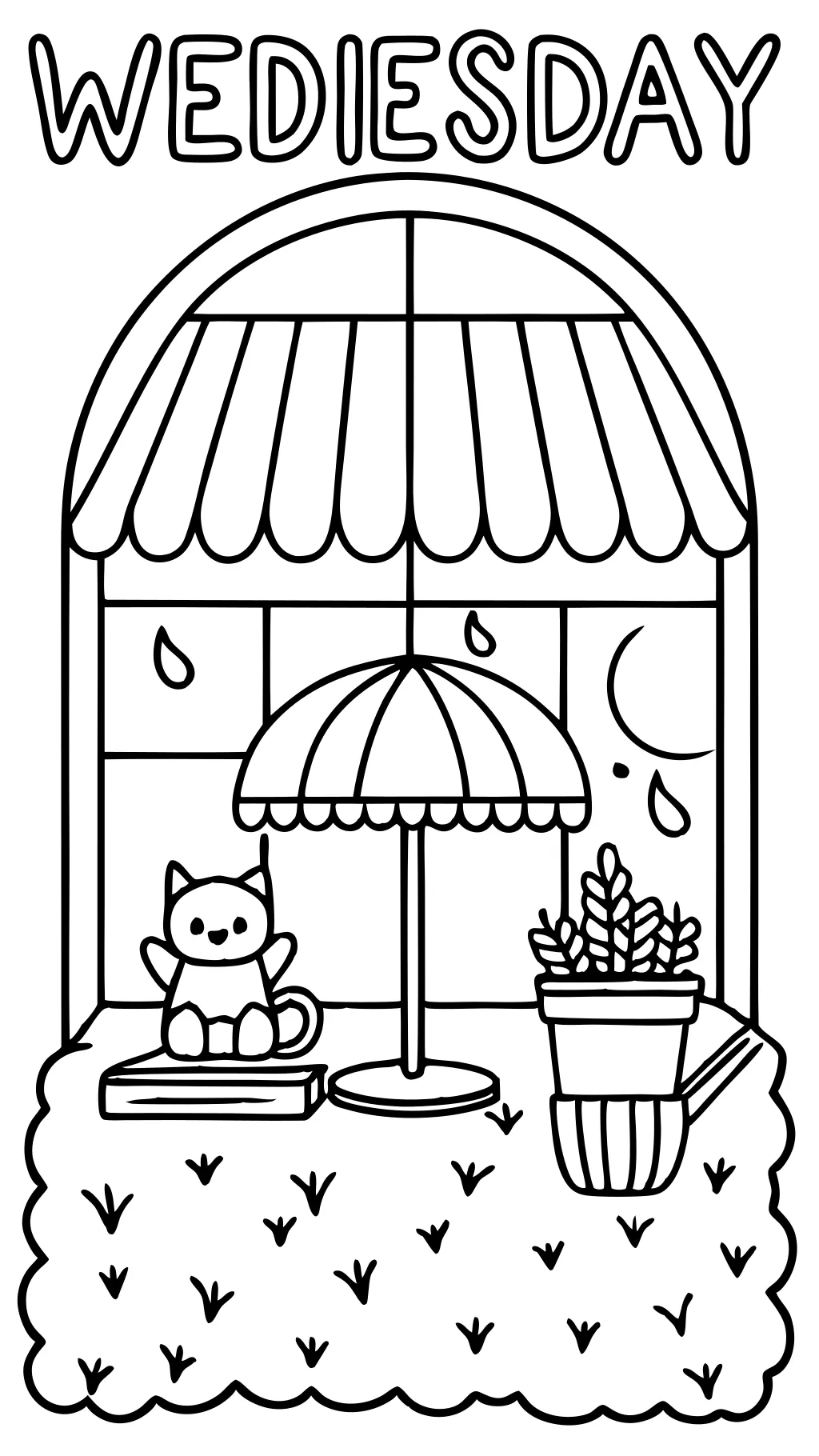 wednesday coloring pages